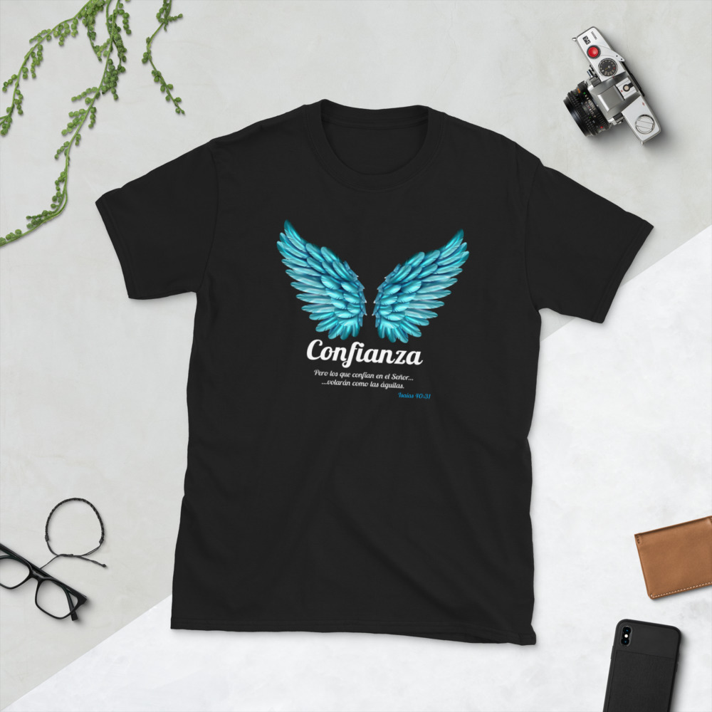 Camiseta de manga corta unisex - Confianza - Isaías 40:31 - Imagen 4