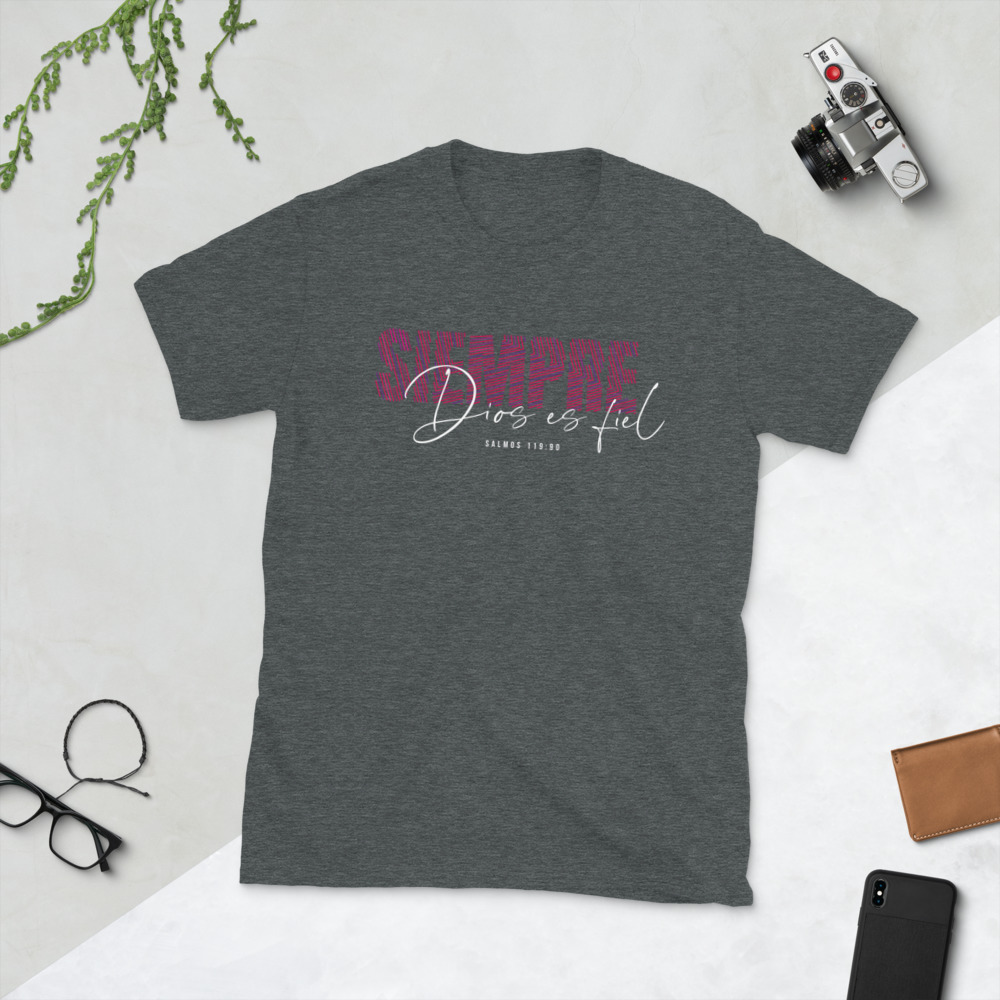 Camiseta de manga corta unisex - Siempre Dios es fiel - Imagen 4